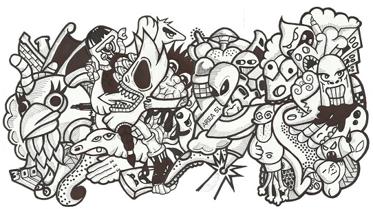 Image for monster di doodle art