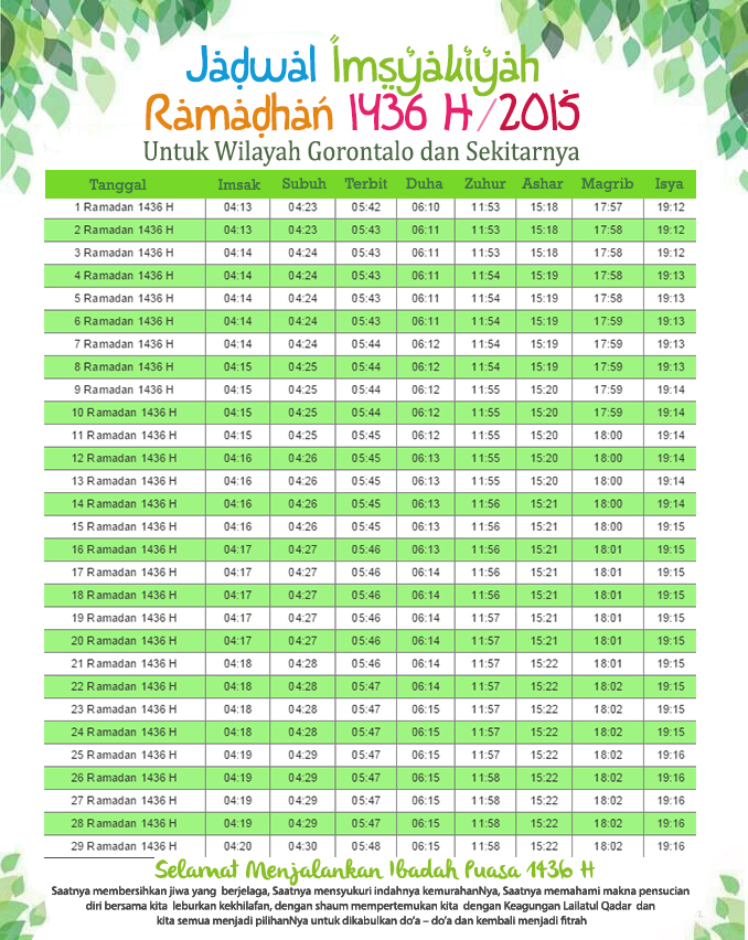 Jadwal Puasa Ramadhan 2015 Gorontalo  Gambar Aneh Unik Lucu
