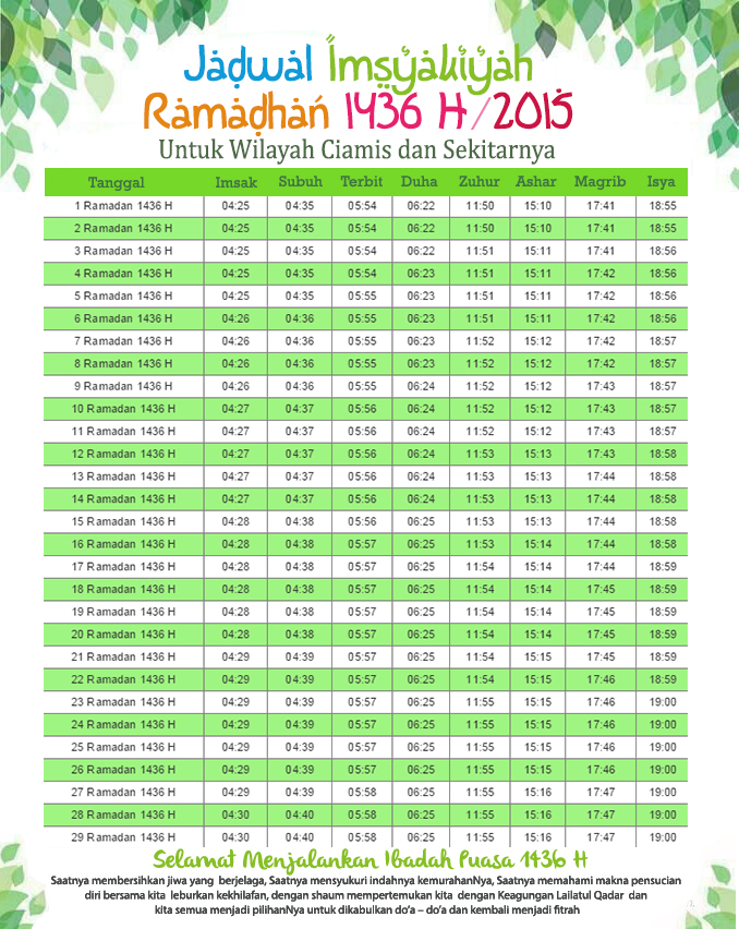 Jadwal Puasa Ramadhan 2015 Jawa Barat  Gambar Aneh Unik Lucu