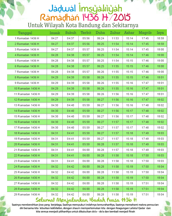 Jadwal Puasa Ramadhan 2015 Jawa Barat  Gambar Aneh Unik Lucu